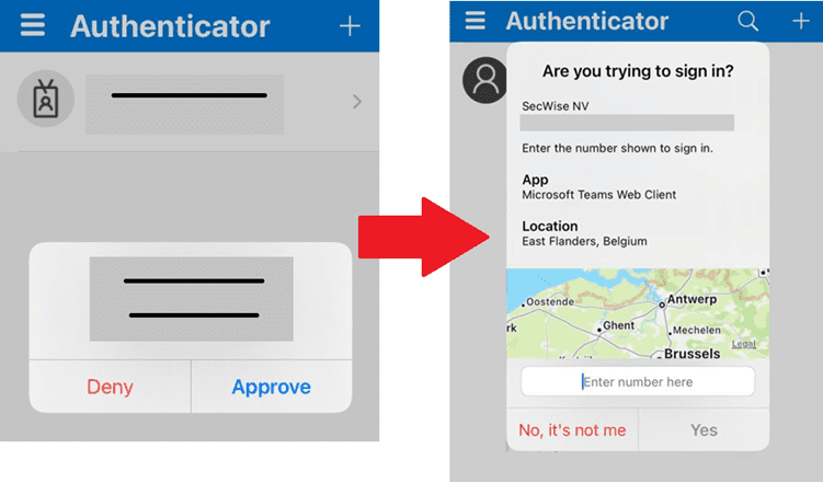 Microsoft Authenticator App meldingen